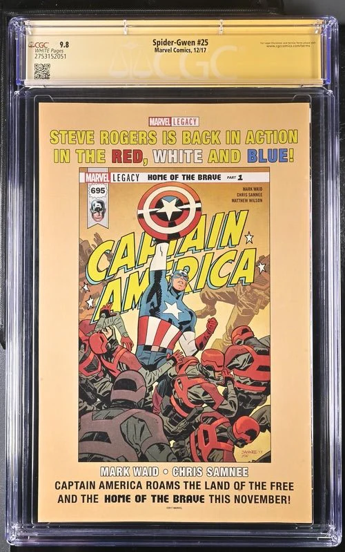Spider-Gwen #25 Marvel Comics CGC Signature Series 9.8 Signed & Sketch Robbi Rodriguez - Image 3