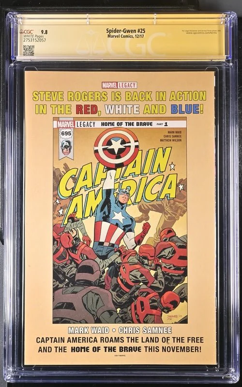 Spider-Gwen #25 Marvel Comics CGC Signature Series 9.8 Signed & Sketch Robbi Rodriguez - Image 5