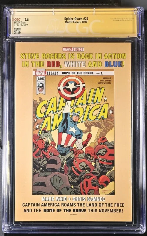 Spider-Gwen #25 Marvel Comics CGC Signature Series 9.8 Signed & Sketch Robbi Rodriguez - Image 7