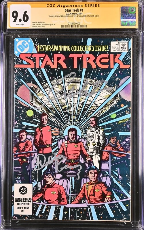 Star Trek #1 DC Comics CGC Signature Series 9.6 Cast x2 Signed Koenig, Shatner - Image 2