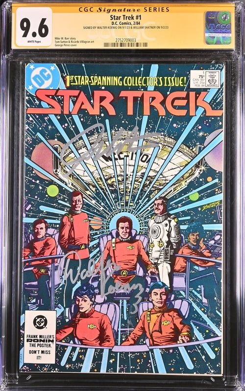 Star Trek #1 DC Comics CGC Signature Series 9.6 Cast x2 Signed Koenig, Shatner - Image 4