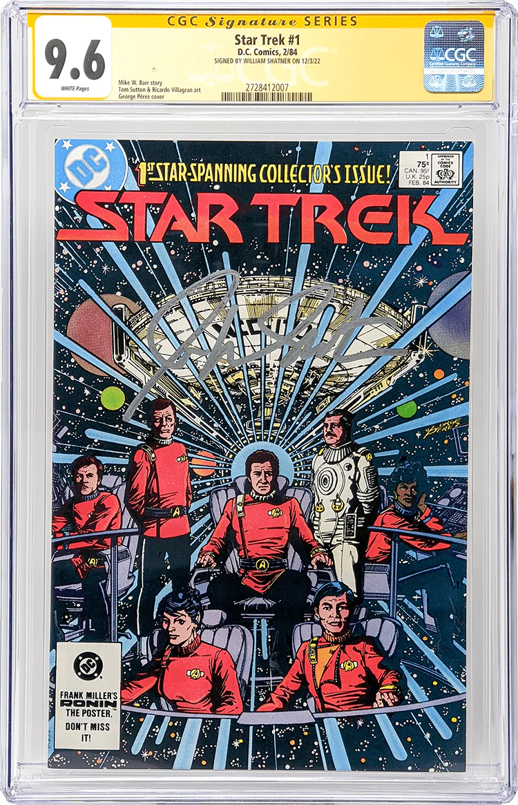 Star Trek #1 DC Comics CGC Signature Series 9.6 William Shatner - Image 2
