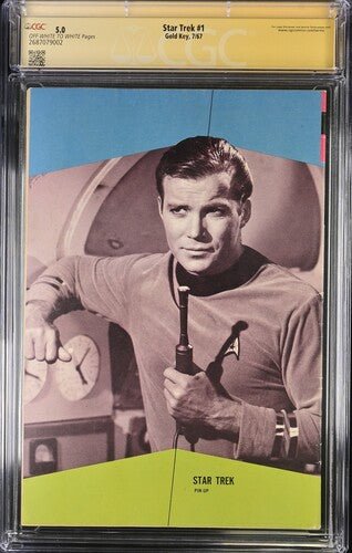 Star Trek #1 Gold Key CGC Signature Series 5.0 Signed William Shatner, Walter Koenig, George Takei - Image 3