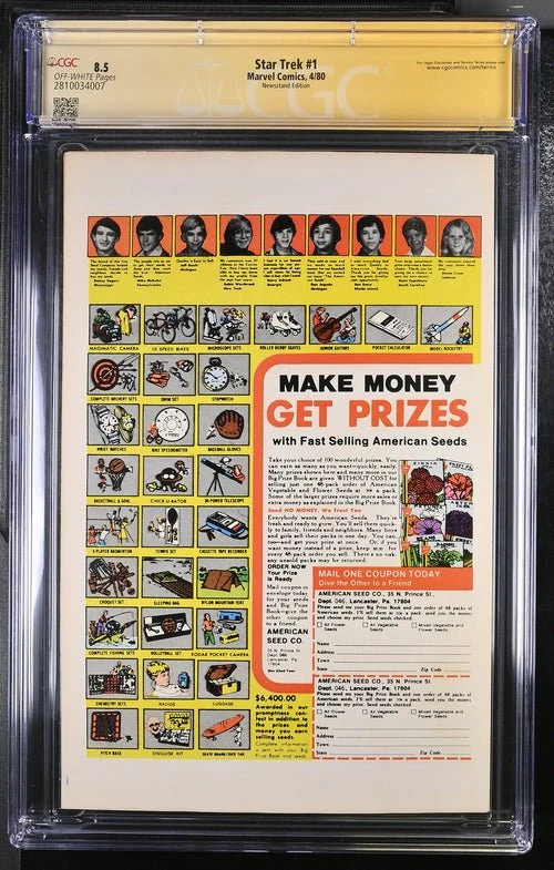 Star Trek #1 Marvel Comics CGC Signature Series 8.5 Cast x2 Signed Koenig, Shatner - Image 3