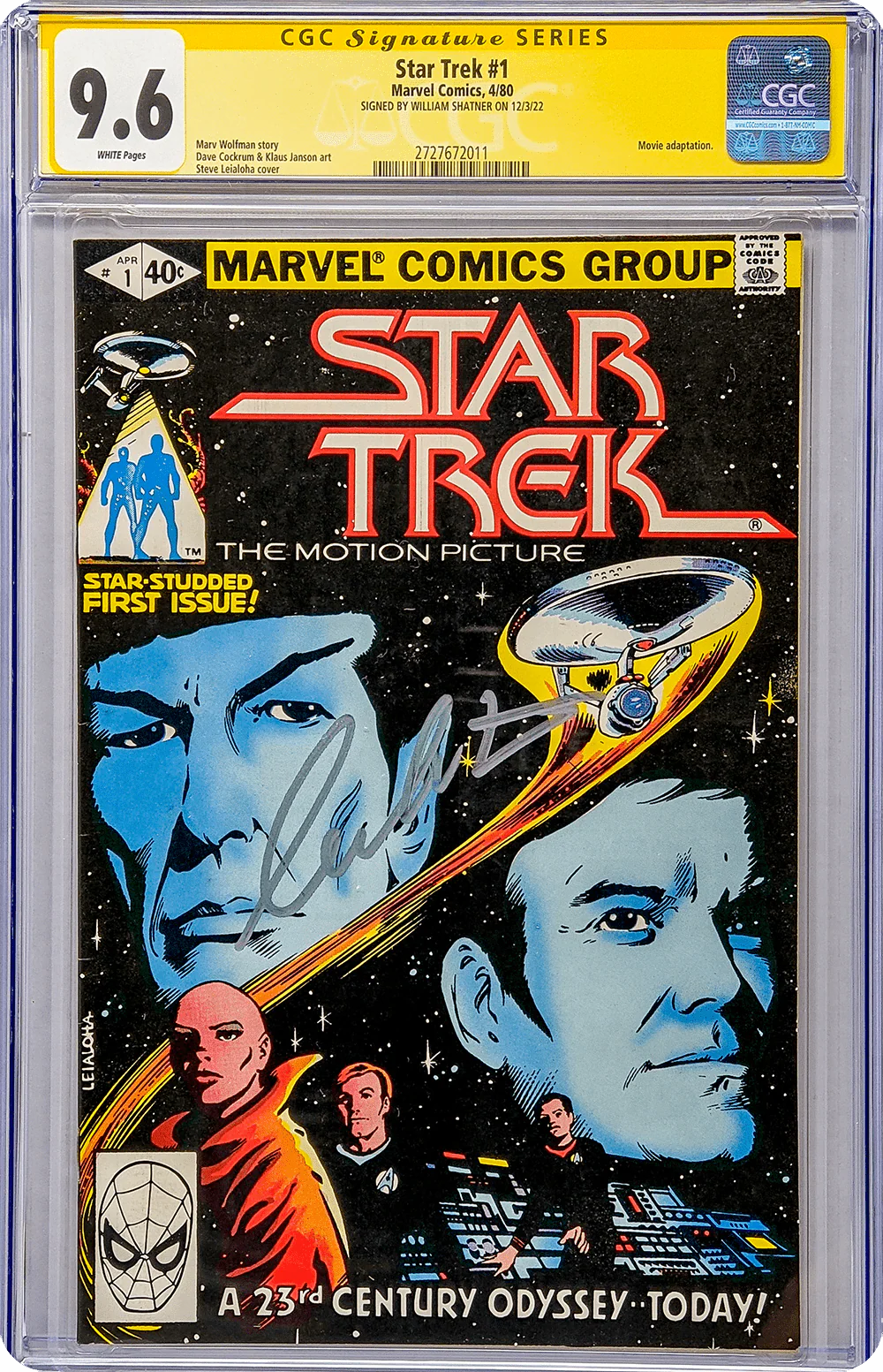 Star Trek #1 Marvel Comics CGC Signature Series 9.6 William Shatner - Image 10