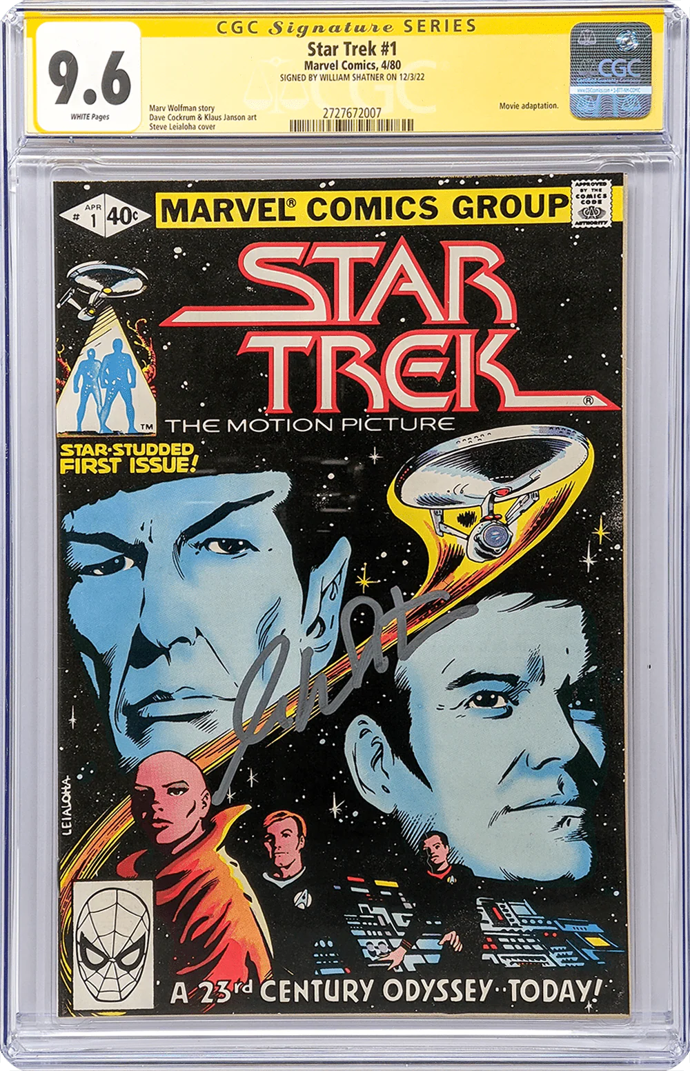 Star Trek #1 Marvel Comics CGC Signature Series 9.6 William Shatner - Image 4