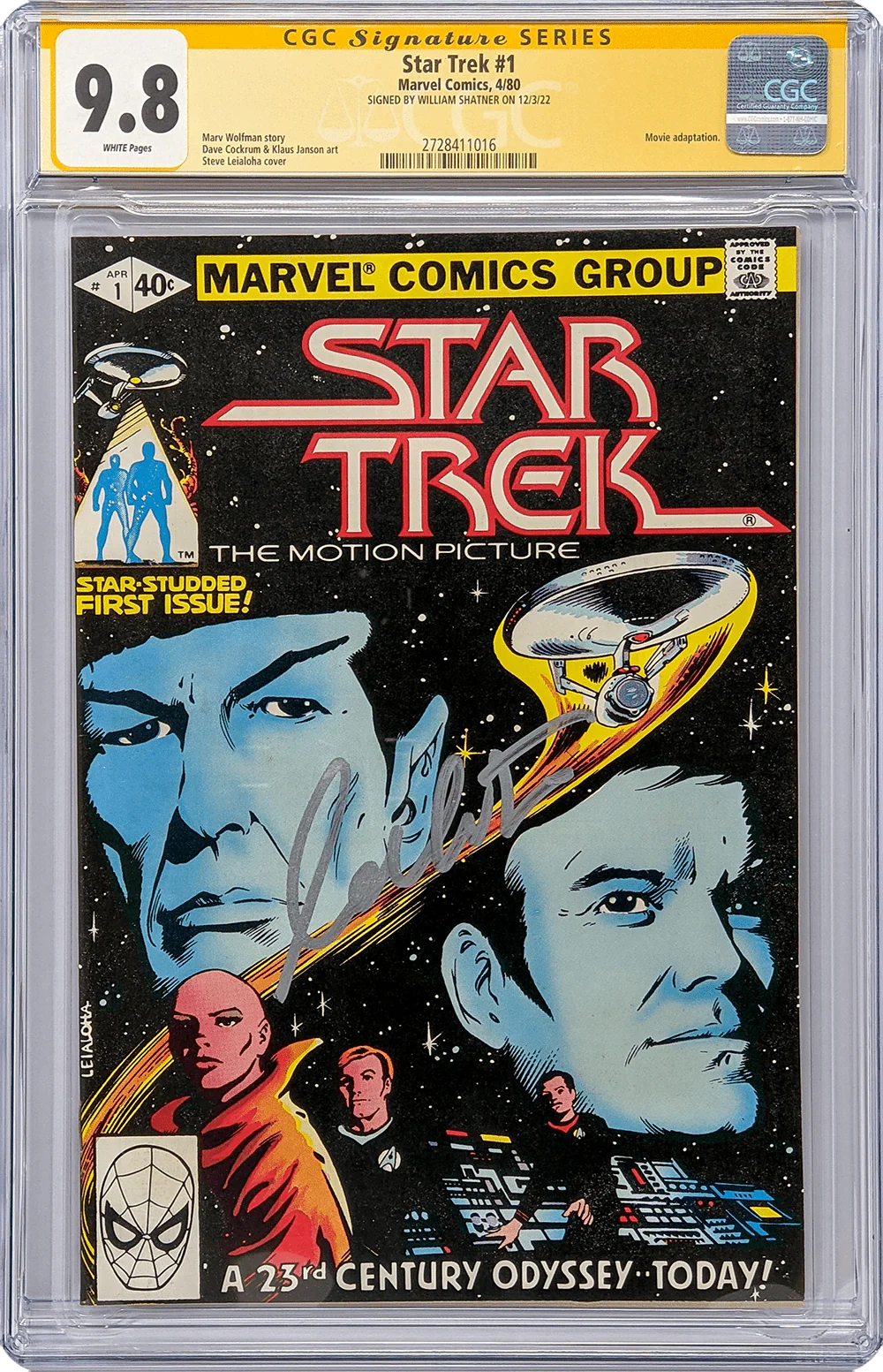 Star Trek #1 Marvel Comics CGC Signature Series 9.8 Signed William Shatner - Image 18