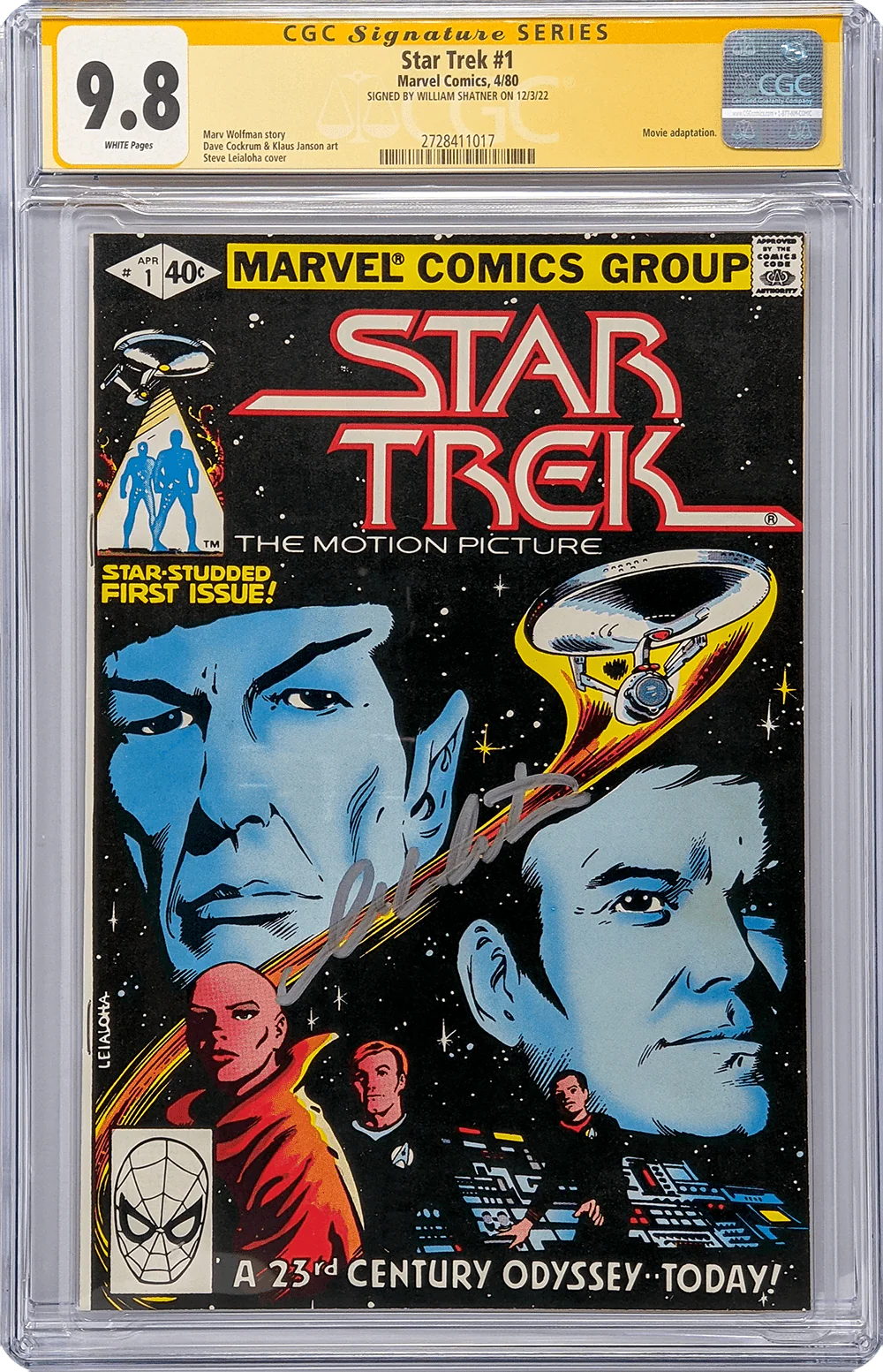Star Trek #1 Marvel Comics CGC Signature Series 9.8 Signed William Shatner - Image 20