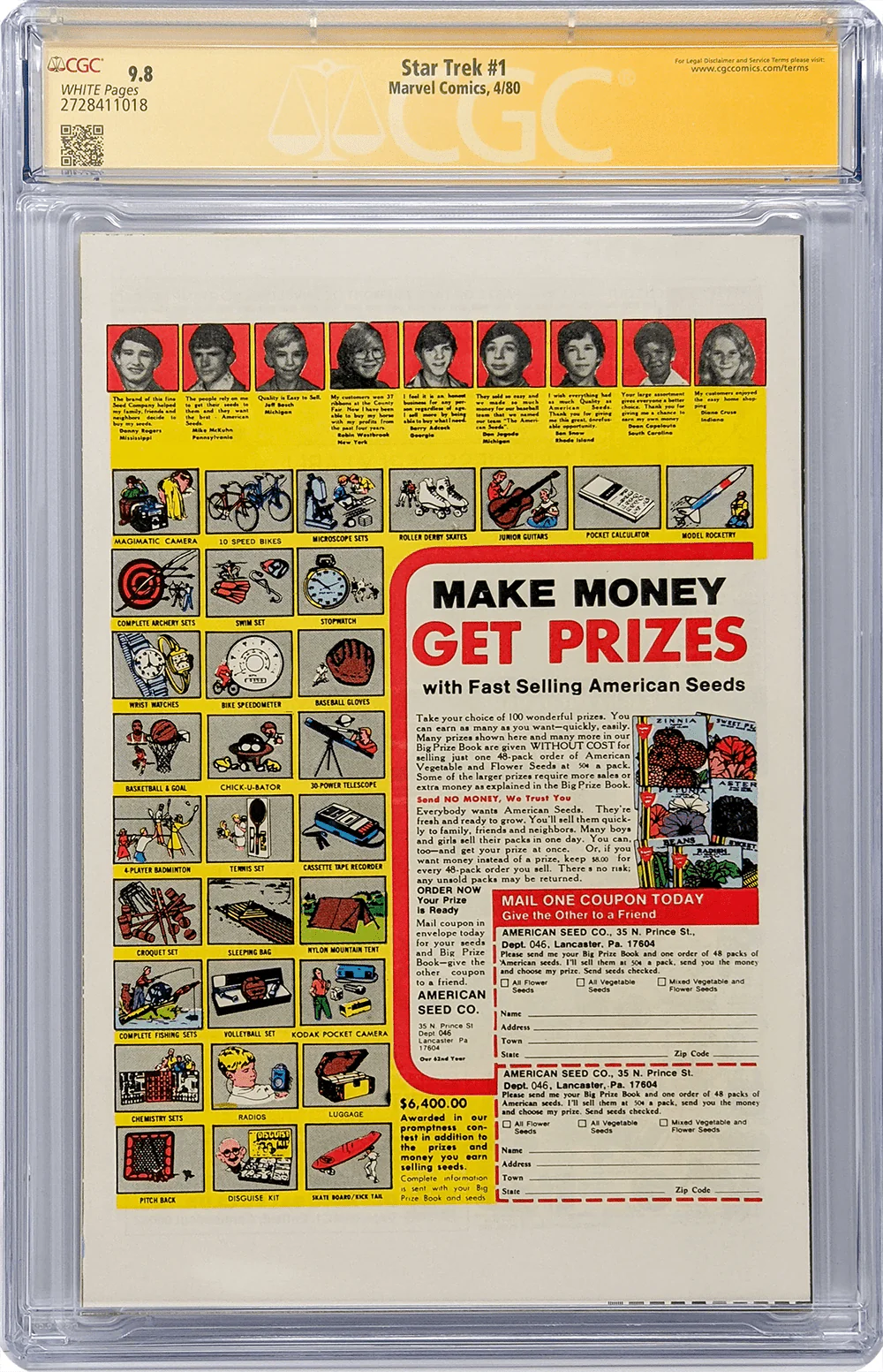 Star Trek #1 Marvel Comics CGC Signature Series 9.8 Signed William Shatner - Image 23