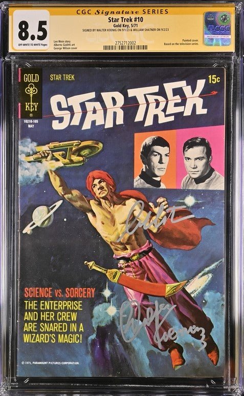 Star Trek #10 Gold Key CGC Signature Series 8.5 Cast x2 Signed Koenig, Shatner - Image 2