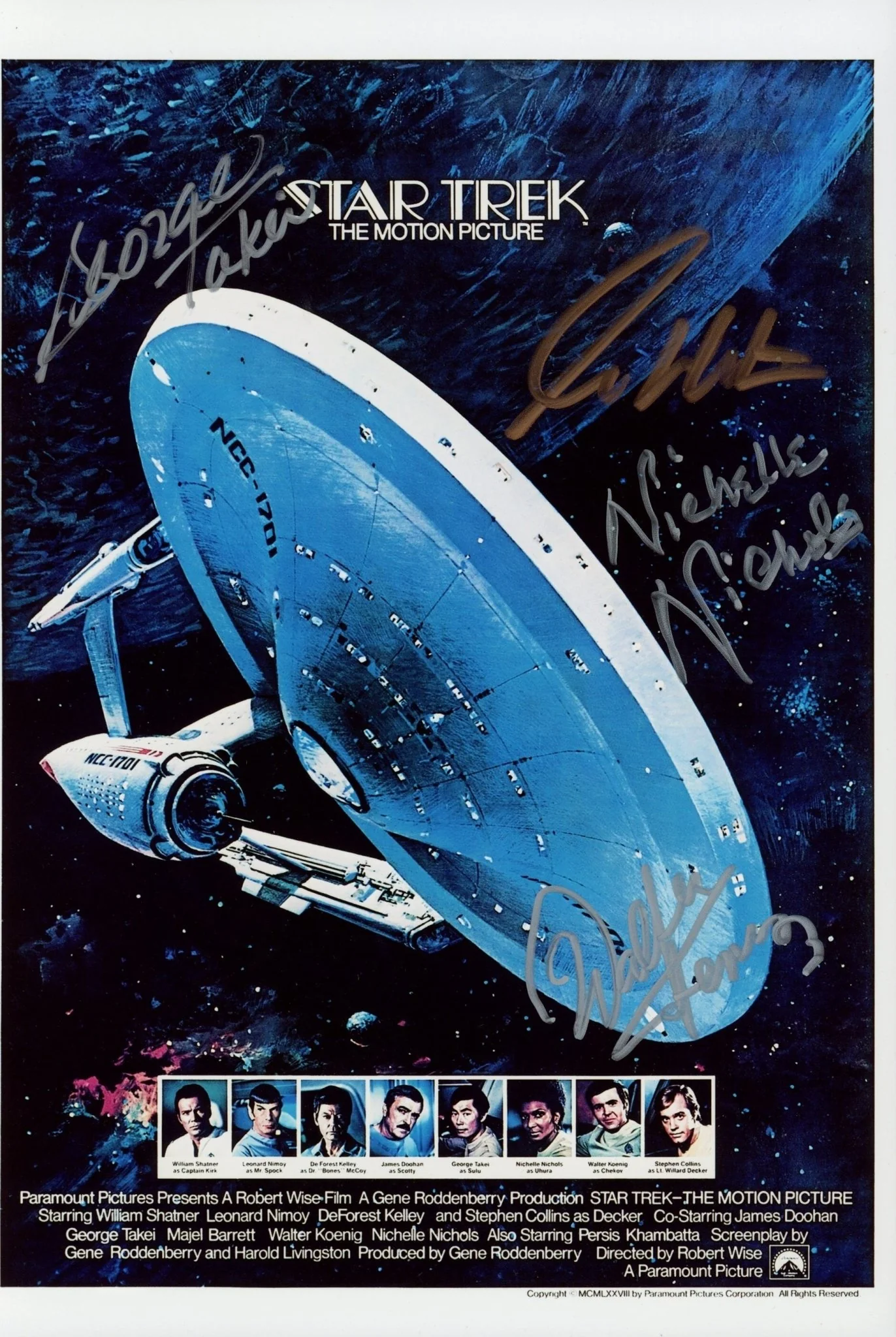 Star Trek 8x12 Photo Cast x4 Signed Koenig, Nichols, Shatner, Takei JSA Certified Autgraph - Image 6