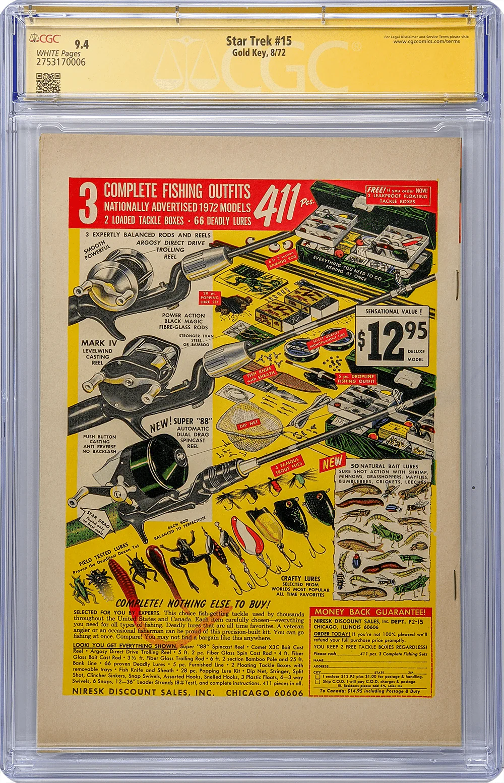 Star Trek #15 Gold Key CGC Signature Series 9.4 Signed William Shatner - Image 3