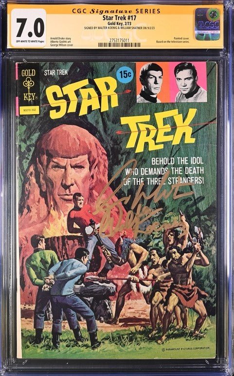 Star Trek #17 Gold Key CGC Signature Series 7.0 Cast x2 Signed Koenig, Shatner - Image 2