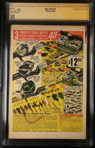 Star Trek #2 Gold Key CGC Signature Series 5.0 Cast x3 Signed Koenig, Shatner, Takei - Image 3
