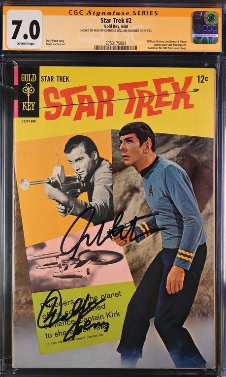 Star Trek #2 Gold Key CGC Signature Series 7.0 Cast x2 Signed Koenig, Shatner - Image 2