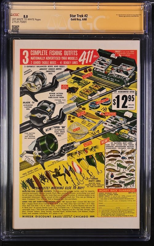 Star Trek #2 Gold Key CGC Signature Series 8.0 Cast x2 Signed Koenig, Shatner - Image 3