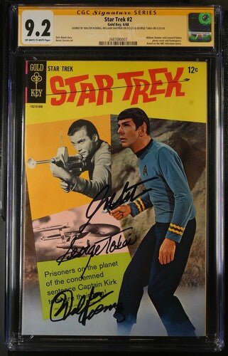 Star Trek #2 Gold Key CGC Signature Series 9.2 Signed William Shatner, George Takei, Walter Koenig - Image 2