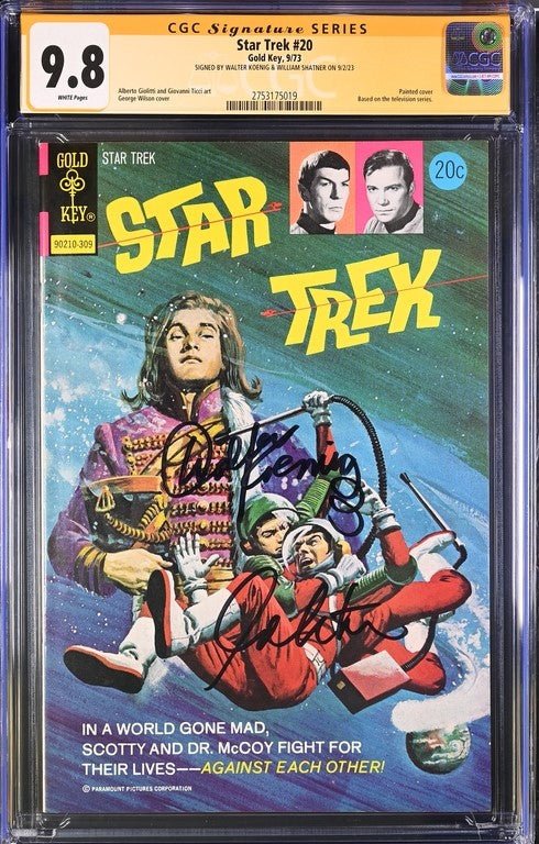 Star Trek #20 Gold Key CGC Signature Series 9.8 Cast x2 Signed Koenig, Shatner - Image 2