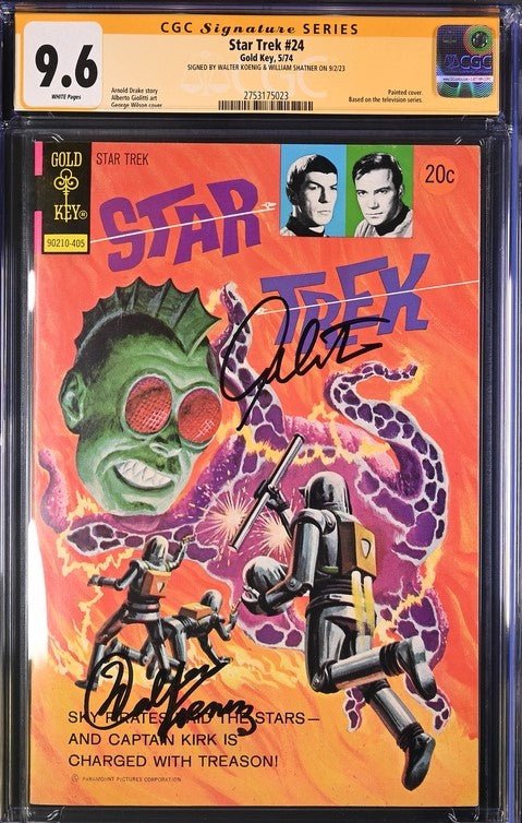 Star Trek #24 Gold Key CGC Signature Series 9.6 Cast x2 Signed Koenig, Shatner - Image 2