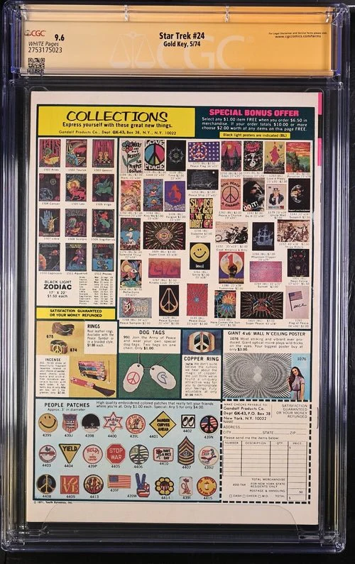 Star Trek #24 Gold Key CGC Signature Series 9.6 Cast x2 Signed Koenig, Shatner - Image 3