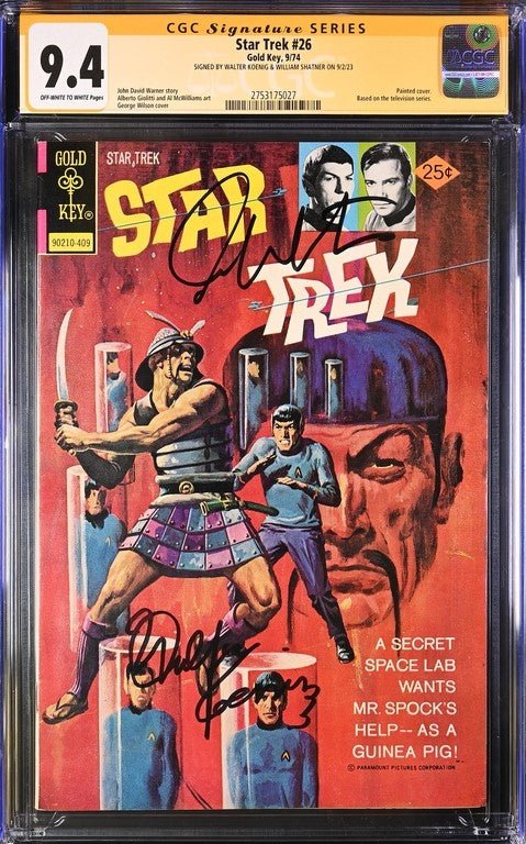 Star Trek #26 Gold Key CGC Signature Series 9.4 Cast x2 Signed Koenig, Shatner - Image 2