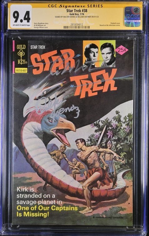 Star Trek #38 Gold Key CGC Signature Series 9.4 Signed x2 Walter Koenig, William Shatner - Image 2