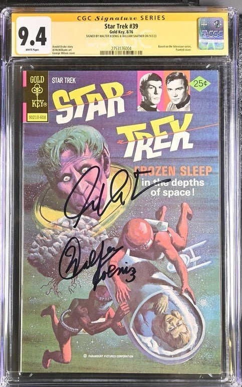 Star Trek #39 Gold Key CGC Signature Series 9.4 Cast x2 Signed Koenig, Shatner - Image 2