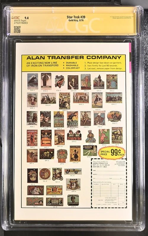 Star Trek #39 Gold Key CGC Signature Series 9.4 Cast x2 Signed Koenig, Shatner - Image 5