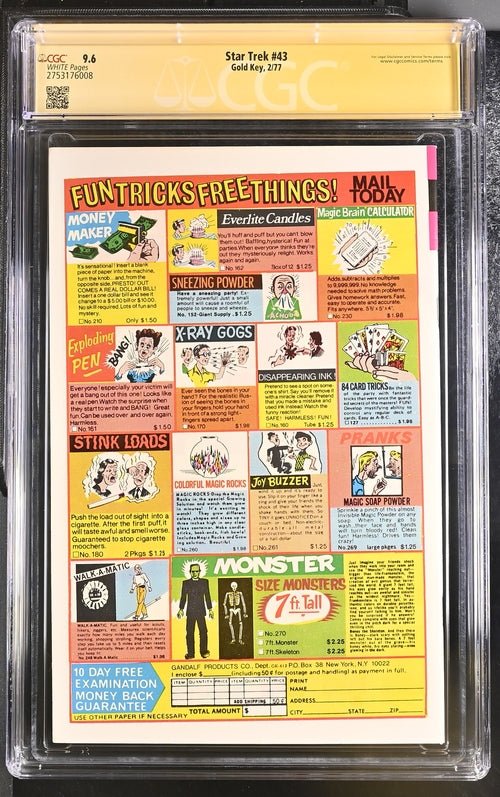 Star Trek #43 Gold Key CGC Signature Series 9.6 Cast x2 Signed Koenig, Shatner - Image 3