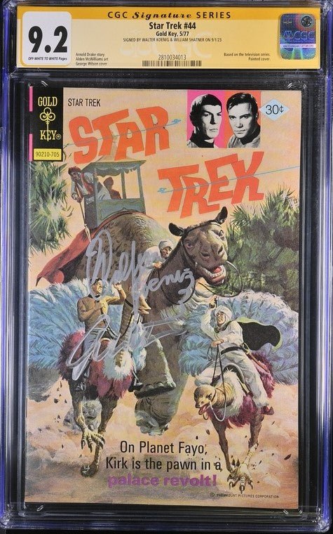 Star Trek #44 Gold Key CGC Signature Series 9.2 Signed x2 Walter Koenig, William Shatner - Image 2