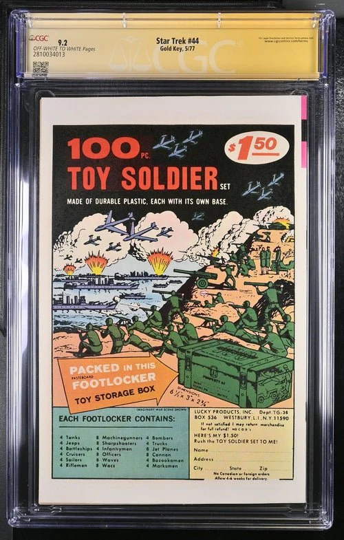 Star Trek #44 Gold Key CGC Signature Series 9.2 Signed x2 Walter Koenig, William Shatner - Image 3