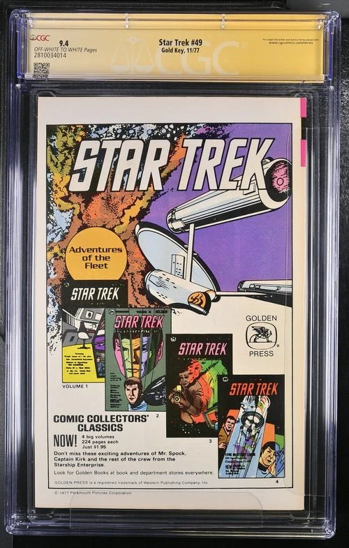 Star Trek #49 Gold Key CGC Signature Series 9.4 Signed x2 Walter Koenig, William Shatner - Image 3
