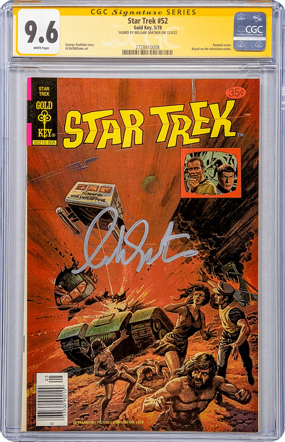 Star Trek #52 Gold Key Comics CGC Signature Series 9.6 Signed William Shatner - Image 2