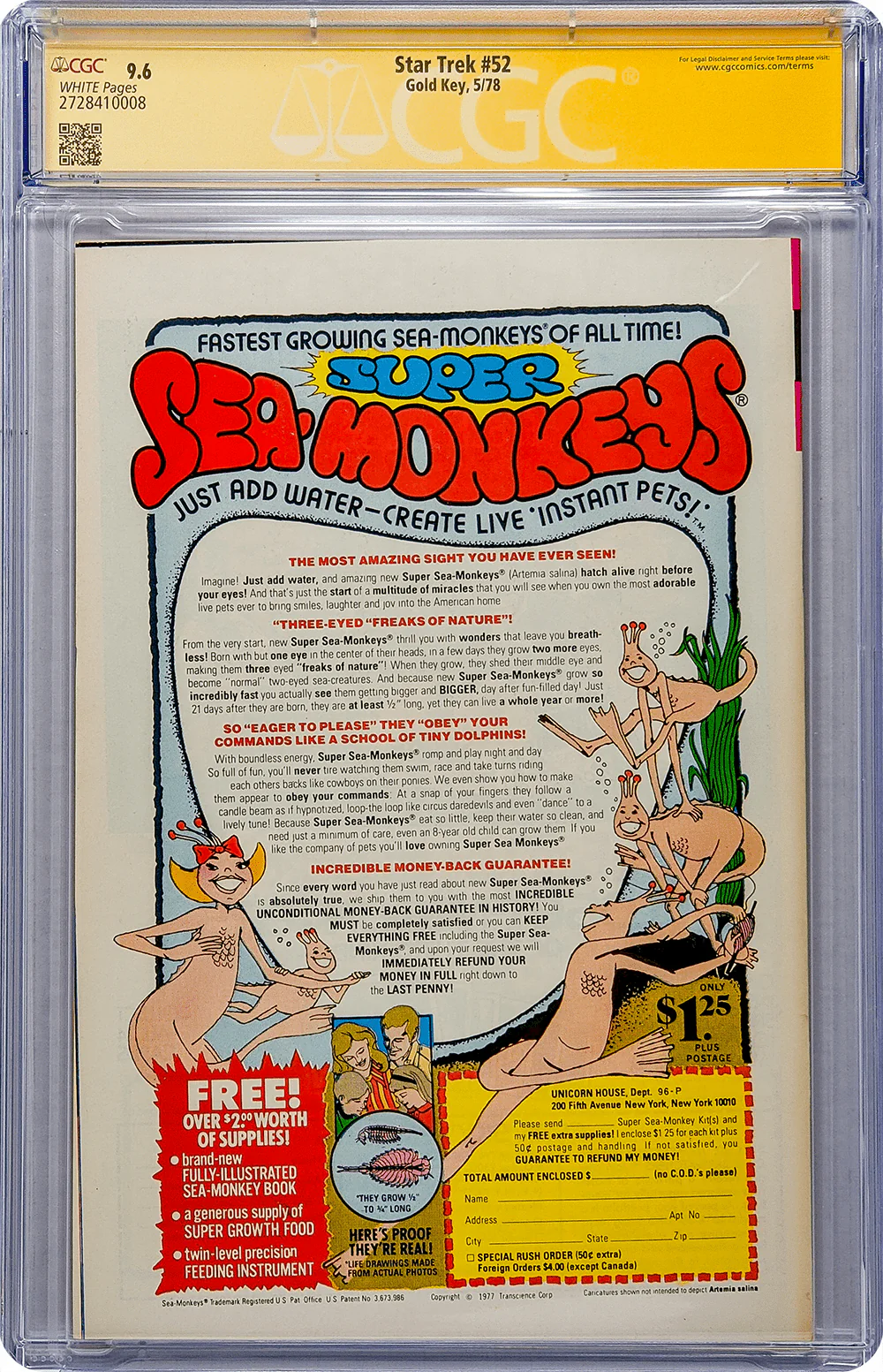 Star Trek #52 Gold Key Comics CGC Signature Series 9.6 Signed William Shatner - Image 3