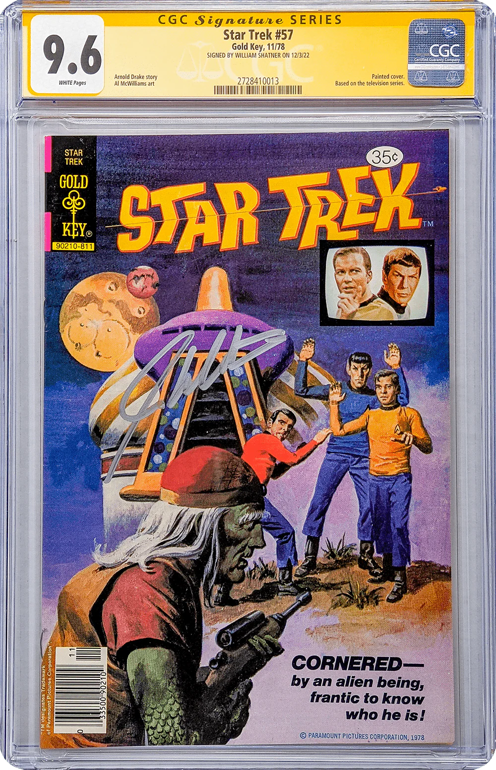 Star Trek #57 Gold Key Comics CGC SS 9.6 Signed William Shatner - Image 2