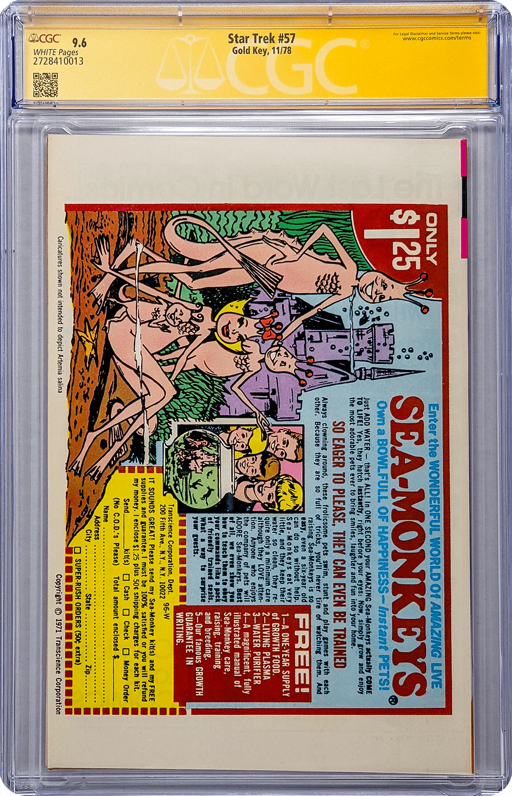 Star Trek #57 Gold Key Comics CGC SS 9.6 Signed William Shatner - Image 3