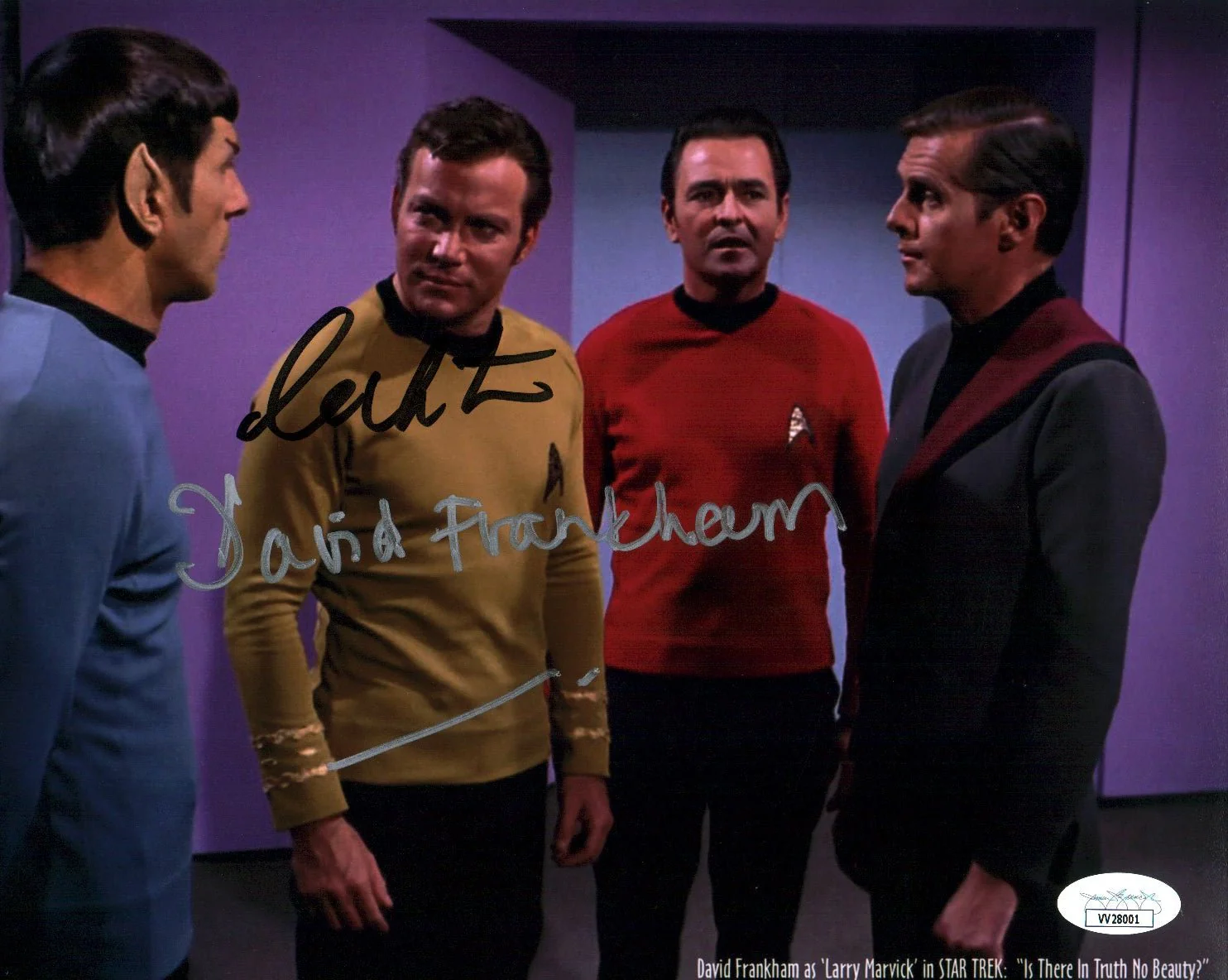 Star Trek 8x10 Photo Signed Frankham, Shatner JSA Certified Autograph