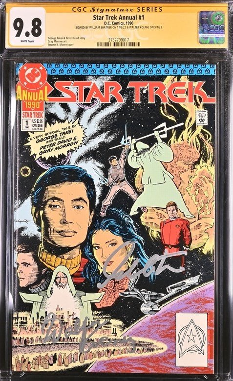 Star Trek Annual #1 DC Comics CGC Signature Series 9.8 Cast x2 Signed Koenig, Shatner - Image 2