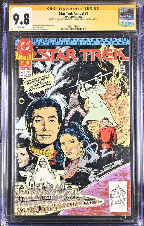 Star Trek Annual #1 DC Comics CGC Signature Series 9.8 Cast x2 Signed Koenig, Shatner - Image 4
