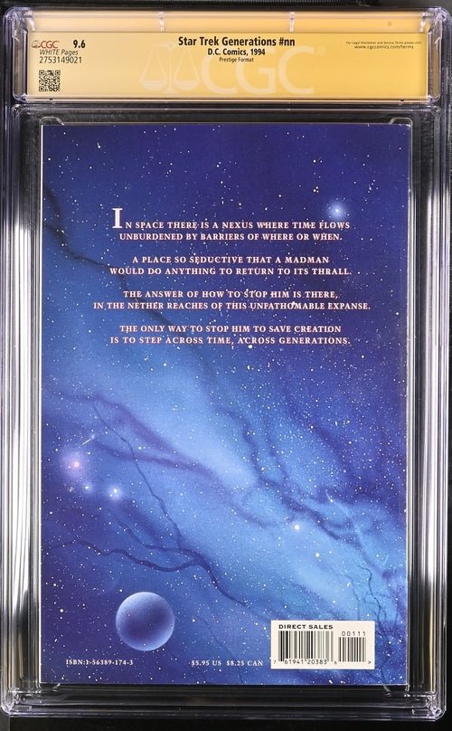 Star Trek Generations #nn DC Comics CGC Signature Series 9.6 Cast x5 Signed Dorn, Burton, Spiner, Frakes, McFadden - Image 3