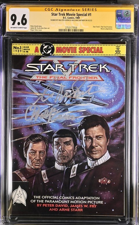 Star Trek Movie Special #1 DC Comics CGC Signature Series 9.6 Cast x2 Signed Koenig, Shatner - Image 2