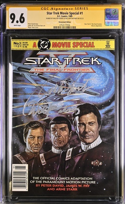 Star Trek Movie Special #1 DC Comics Newsstand Edition CGC Signature Series 9.6 Cast x2 Signed Koenig, Shatner - Image 2