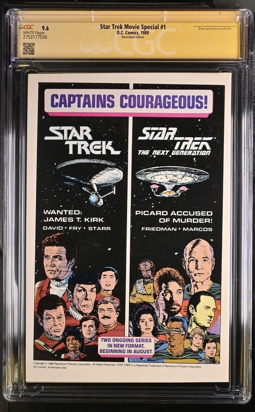 Star Trek Movie Special #1 DC Comics Newsstand Edition CGC Signature Series 9.6 Cast x2 Signed Koenig, Shatner - Image 3