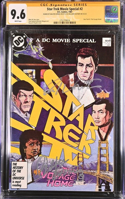 Star Trek Movie Special #2 DC Comics CGC Signature Series 9.6 Cast x2 Signed Koenig, Shatner - Image 2