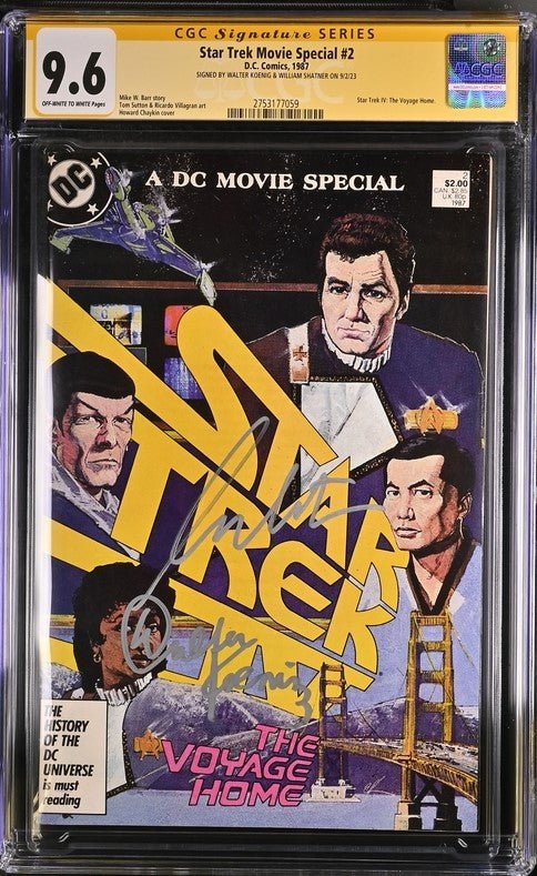 Star Trek Movie Special #2 DC Comics CGC Signature Series 9.6 Cast x2 Signed Koenig, Shatner - Image 4