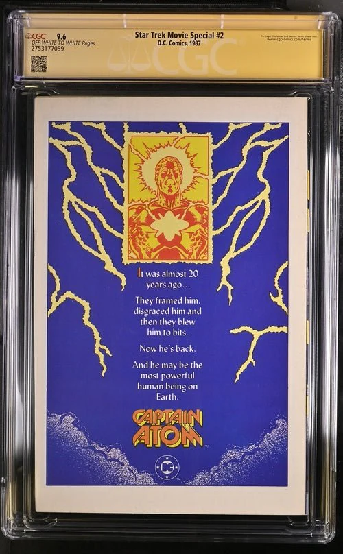 Star Trek Movie Special #2 DC Comics CGC Signature Series 9.6 Cast x2 Signed Koenig, Shatner - Image 5