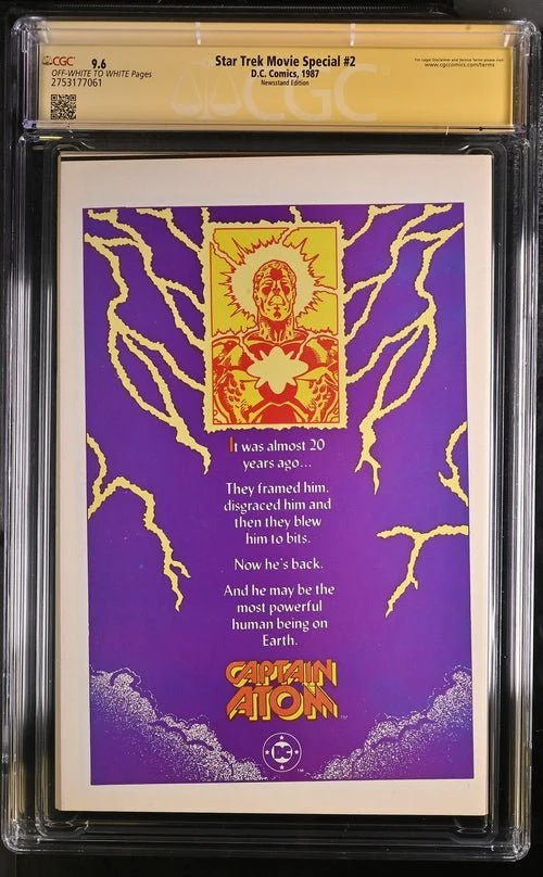 Star Trek Movie Special #2 DC Comics Newsstand Edition CGC Signature Series 9.6 Cast x2 Signed Koenig, Shatner - Image 3