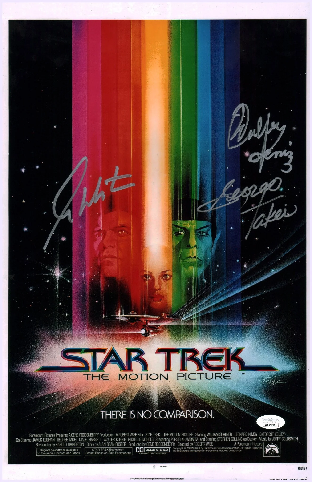 Star Trek: The Motion Picture 11x17 Photo Poster Cast x3 Signed Koenig Shatner Takei JSA Certified Autograph