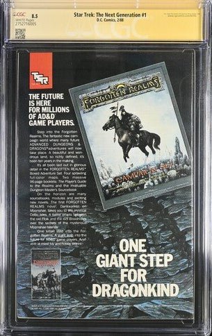 Star Trek: The Next Generation #1 DC Comics CGC Signature Series 8.5 Cast x4 Signed Crosby, De Lancie, Spiner, McFadden - Image 3