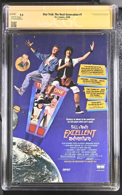 Star Trek: The Next Generation #1 DC Comics CGC Signature Series 9.2 Cast x6 Signed Dorn, Burton, Sirtis, Spiner, Frakes, Wheaton - Image 3